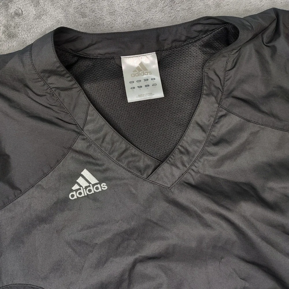 VTG Adidas Pullover Mens Small‎ Black V Neck Golf Vented Performance Climalite
